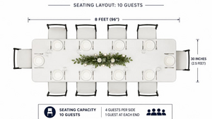 8'X30" Wood Folding Banquet Table rental Las Vegas, NV
