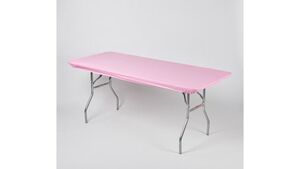 8' Plastic Tablecloth (Pink) - Pack Of 5 rental Las Vegas, NV