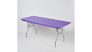 8' Plastic Tablecloth (Purple) - Pack Of 5 rental Las Vegas, NV