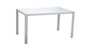 Frosted Streamline Dining Table rental Las Vegas, NV