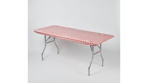 8' Plastic Tablecloth (Red Gingham) - Pack Of 5 rental Las Vegas, NV