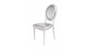 Louis Chair - White W/Silver Pad rental in Las Vegas, NV