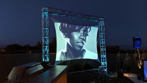 Stretch Projector Screen Structure rental Las Vegas, NV
