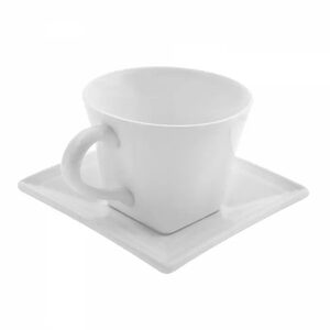 White Square Coffee Cup & Saucer rental Las Vegas, NV