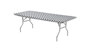 8' Plastic Tablecloth (B&W Checker) - Pack Of 5 rental Las Vegas, NV