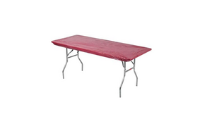 8' Plastic Tablecloth (Maroon) - Pack Of 5 rental Las Vegas, NV