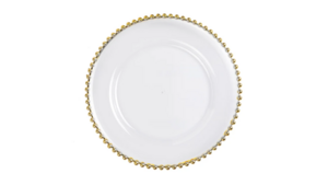 Gold Beaded Glass Charger 12.25" rental Austin, TX