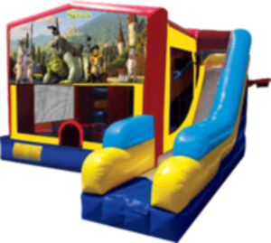 Bounce House Combo with Shrek Panel rental Houston, TX