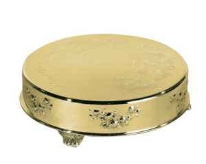 Round Gold Cake Stand rental Houston, TX