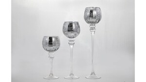 Silver Tealight Trio (12", 16", 20") rental Austin, TX