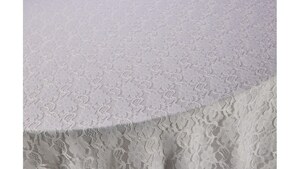 White 85" Square Soho Sheer Overlay rental Austin, TX