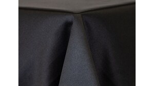 Black 90" Square Satin Overlay rental Austin, TX