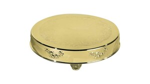 Round Claire Gold Cake Stand 18" rental Austin, TX