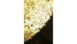 Gold 120" Matte Square Sequin Linen rental Austin, TX