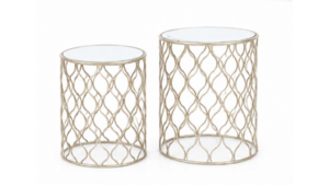 Abby Gold Side Tables (2Pcs - Placement Included) rental Austin, TX