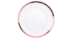 Rose Gold Rim Glass Charger 13" rental in Austin, TX