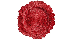 Red Reef Glass Charger 13" rental Austin, TX