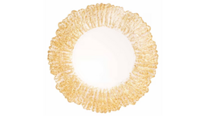 Gold Flower Glass Charger 13" rental Austin, TX