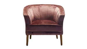 Mauve Velvet Barrel Chair (Placement Included) rental Austin, TX