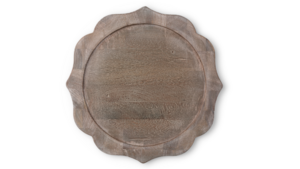 Bennett Rustico Grey Wood Charger 12" rental Austin, TX