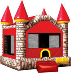15x15 Brick Castle Bounce House rental Houston, TX