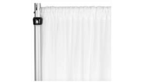 Prefabricated 21' White Voile Drape With 3' Drop rental Austin, TX