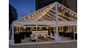 Jumbotrac 8'X20' Clear Tent Wall rental Austin, TX