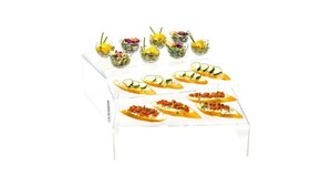 3-Tier Acrylic Buffet Risers 12"L rental Austin, TX