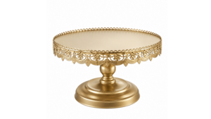 Gold Vintage Cake Stand 16"X10" rental Austin, TX