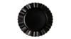 Black And Gold Scalloped Acrylic Charger 13" rental in Austin, TX