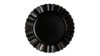 Black And Gold Scalloped Acrylic Charger 13" rental in Austin, TX