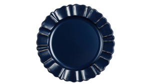 Navy And Gold Scalloped Acrylic Charger 13" rental Austin, TX