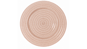 Blush Beaded Glass Charger 13" rental Austin, TX