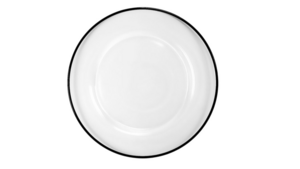 Black Rim Glass Charger 13" rental Austin, TX