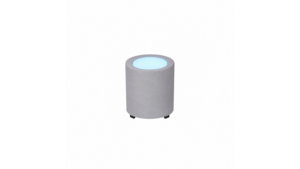 Naomi White Small Round Led Table rental Austin, TX
