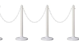 White Plastic Stanchion And Chain rental Austin, TX
