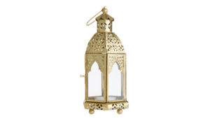 Small Gold Moroccan Lantern rental Austin, TX