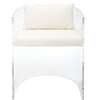 Melrose White Acrylic Chair rental in Austin, TX
