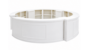 12' Full White Round Bar (Placement Included) rental Austin, TX