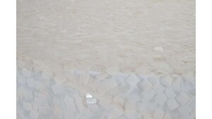 Ivory 120" Square Sequin Linen rental Austin, TX