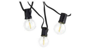 48' Black Cafe String Light Strand rental Austin, TX
