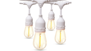 48' White Cafe String Light Strand rental Austin, TX
