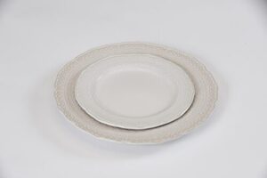 Sienna Lace Ivory 10.75" Dinner Plate Bundle (10) rental Austin, TX