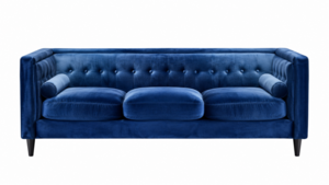 Jewel Navy Velvet Sofa Bundle (Placement Included) rental Austin, TX