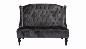 Jewel Charcoal Velvet Settee Bundle rental Austin, TX
