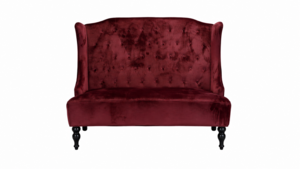 Jewel Wine Velvet Settee Bundle rental Austin, TX