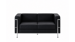 Jaxon Black Leather Loveseat Bundle rental Austin, TX