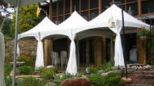 10'X20' White Festival High Peak Tent Bundle rental Austin, TX