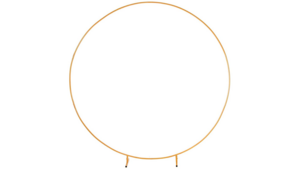 8' Round Top Metal Gold Arch Bundle rental Austin, TX