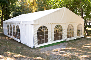 30'X60' White Gable Keder Tent Bundle rental Austin, TX